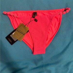Vix paulahermanny Pink Bikini Bottom with Gold Accents